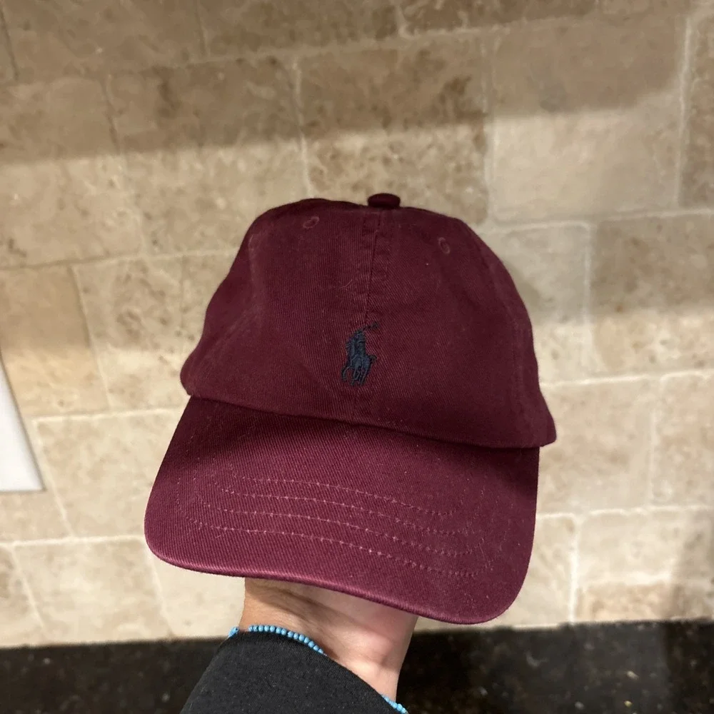 Polo Ralph Lauren 12 Months Infant Baby Size Baseball Hat Cap Red Maroon